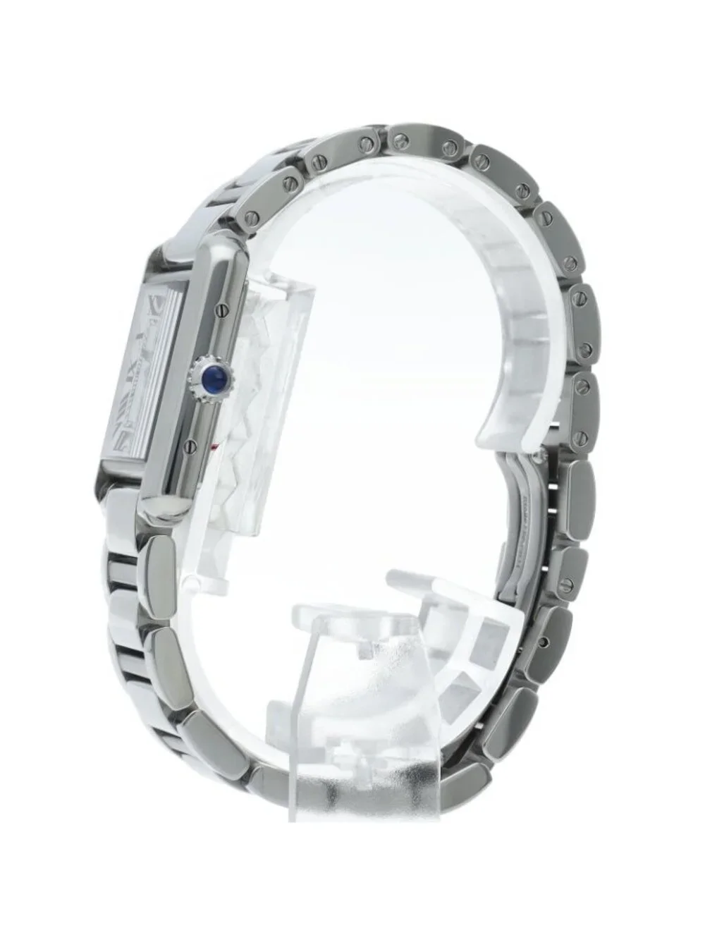Cartier Tank Must SM Watch Box Stainless Steel Silver Polished